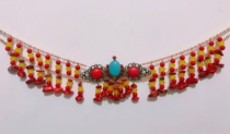 Donggong Xiaofeng with headdress forewear short necklace long necklace waist chain jewelry costume red exotic style