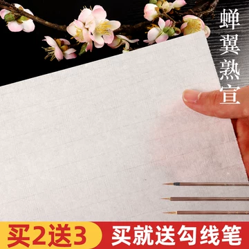 精製雁皮蝉翼宣、半切　100枚(中国製) 精製雁皮蝉翼宣、半切 100枚(中国製) 精製雁皮蝉翼宣、半切
