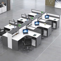 Legion staff desk chair combination minimalist modern screen staff Four double 4 people with desk office holder