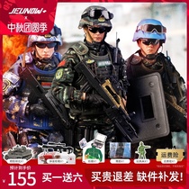 Peace Mission Chinese Military Peoples Liberation Army wu Police 1 6 Soldier Model Joint Movable Toy Doll Set