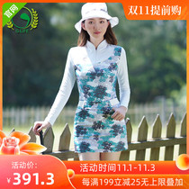 GLIFE Golf Costume Women Fashion Color Long Sleeve T-shirt Top Quick Dry Stretch Sport Short Pants Set