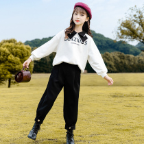 Girls clothing spring clothing sports suit 2022 new foreign air shirt 12 CUHK Girl girl Spring fall clothes 10 years old
