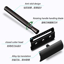 Geely Razor Shave Knife Stainless Steel Manual Old Man Style Shave Face Repair Eyebrow Double Blade Knife Rest Shave Hair Knife