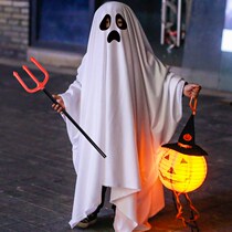 Halloween childrens costumes girls ghost cloak boys clothes horror performance costumes prop clothes white ghost clothes