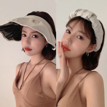 Sunscreen Lady Anti-UV Summer Shade Shells Sun Hat Hair Stirrup Hollow Out of the Sun Hat Crown