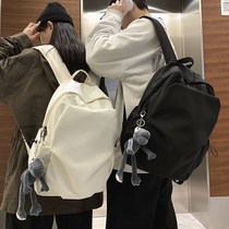 School bag female college students Korean campus simple large capacity backpack Tide brand ins Wind can hold computer backpack men
