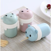 Natural toothpick home toothpick box Douyin toothpick pot portable head layer toothpick hotel fruit Bamboo toothpick