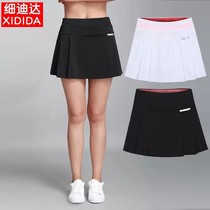 New sports dress womens tennis badminton pants skirt quick-dry breathable thin fake two-piece running fitness half skirt