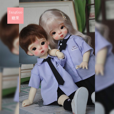 taobao agent Candy House BJD Doll Clothing 6 -point Gemini Thai Uniform Six -point Summer Set Terringing Academy Wind Academy