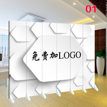 3DLOGO background wall folding screen partition fashion living room porch clothing window company beauty YY anchor