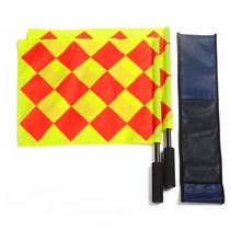 Patrol flag assistant referee flag signal starting flag handflag border flag football game referee supplies equipment