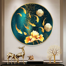 Lotus Nine fish cross stitch 2021 New embroidery thread living room dining room round porch lucky Nordic simple modern embroidery