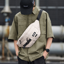 Casual Day Series Tidal Boobs Chest Bag Mens Single Shoulder Skewed Satchel Male College Students Trend Ins Small Backpack Mens Inclined Cross Buns Bag
