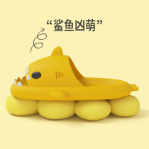 Slippers female summer Korean version ins net red shark Cool slippers Couple home with parent-child cute outside slippers male