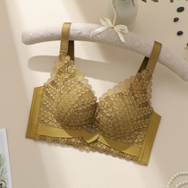 Underwear Womens Small breasts gather to collect the auxiliary milk anti-sagging thick adjustable bra on the top of the lace bra without steel ring