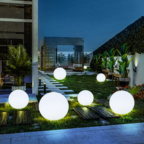 Outdoor Luminous Round Ball Lamp Solar Courtyard Lamp Modern Villa Brief Brightening Engineering Landscape Waterproof Spherical Lamp