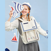 AORDA nautical diary backpack female Japanese Harajuku style junior high school schoolbag High School Female large capacity computer bag