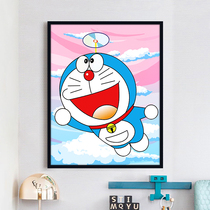 Doraemon cross stitch 2021 New thread embroidery simple modern living room bedroom childrens room own embroidered cat