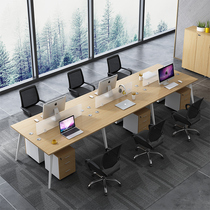 Lidian office table and chair combination simple modern 4 6 people screen staff table partition staff computer desk card holder