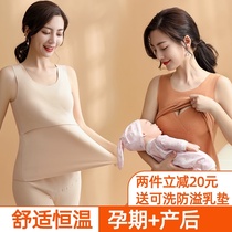 Pregnant women warm vest spring and autumn bottoming postpartum lactation sling feeding bottoming plus velvet vest female winter size