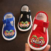 Childrens cloth shoes children handmade cloth shoes baby tiger head shoes Tang suit baby Chinese style male week shoes Children Baby