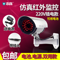 Plug-in fake surveillance camera simulation camera monitor anti-theft 220V with light sensor outdoor rainproof