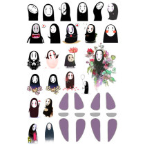 Faceless male tattoo stickers Anime face stickers customized thousand and Chihiro waterproof wrist ankle cute stickers 