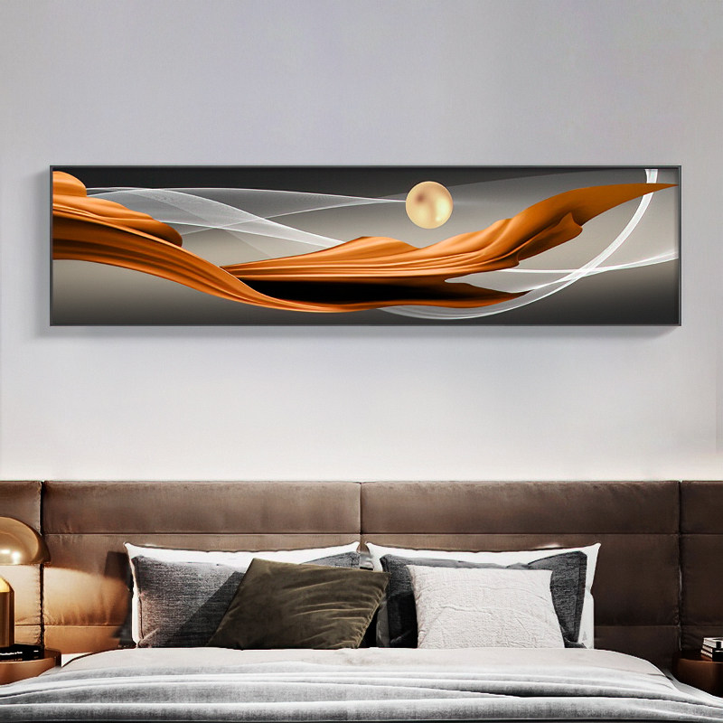 Modern abstract master bedside hanging painting atmospheric light luxury living room bedroom wall decoration painting hotel simple frescoes