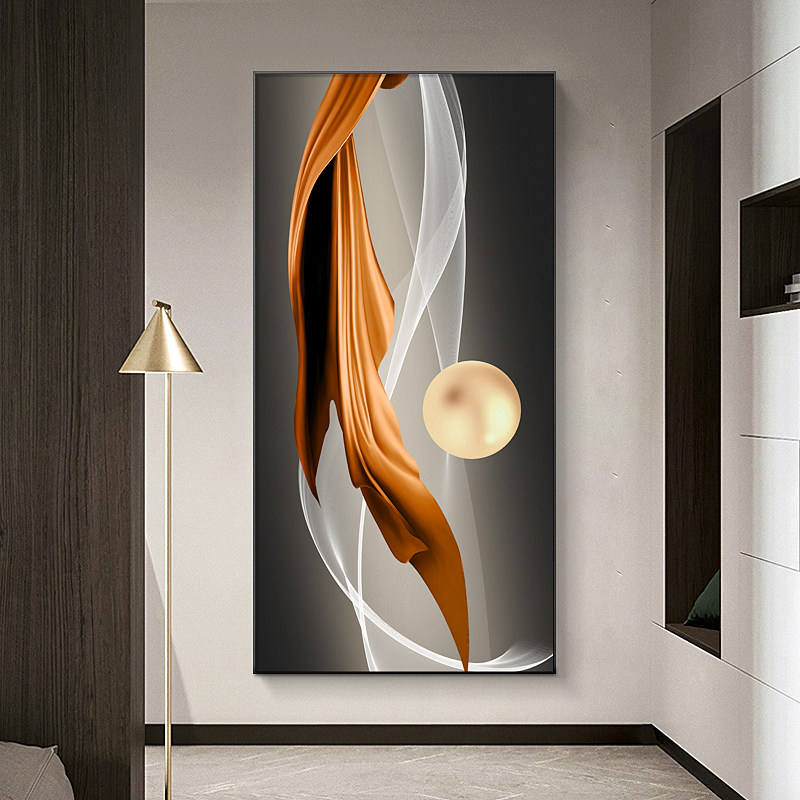 Modern minimalism and luxury into the door entrance entrance decoration painting abstract atmospheric vertical version of the corridor at the end of the mural aisle hanging painting