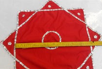1 5-foot two-person turn Fuchun spinning fabric Northeast Yangge octagonal towel dance props professional sequined handkerchief