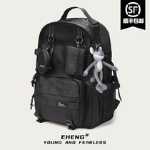 Shoulder bag Mens fashion brand original niche Japanese trend large capacity backpack Tooling travel bag College student school bag