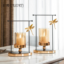 European-style light luxury Dragonfly Candlestick home living room dining room romantic candlelight dinner table candles ornaments home decorations