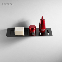 Nordic minimalist soap soap multifunctional shelf dual-purpose space aluminum soap box hotel B & B non-punch soap dish