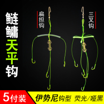 New 5-loaded silver carp fishing group hand Rod sea pole universal pole hook trigeminal balance hook silver carp bighead carp explosive hook