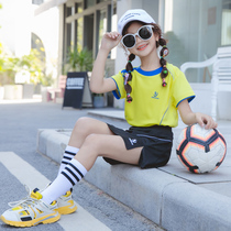 Jingmai 2021 new childrens badminton suit womens suit girls quick-dry short sleeve sweat-absorbing training suit table tennis suit