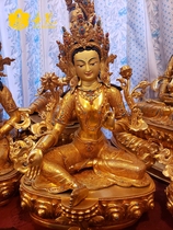 Nepali boutique Sakya Masters work Green Degree Mother Buddha Full-lau Kim Chouma boutique Buddha Gao 50cm