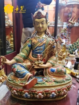 Danfan Nepal boutique Lotus Master Buddha statue painted gilded boutique Lotus Master bronze statue height 48cm