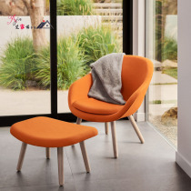 About a lounge chair modern design solid wooden stool fabric minimalist sofa chair reception chair