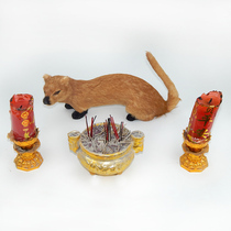 Simulation weasel model Huang Jiashuang body stand-in ornaments simulation animal yellow ferret craft jewelry yellow skin props