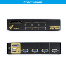 Chuangwei 4-port USB automatic KVM audio and video switcher with MIC hotkey automatic scanning scanning VK401A