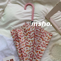 msho knockout milkshake Its perfect for taking pictures straight poles umbrella Korean wind raw vegan three-color cordiins wind long handle umbrellas
