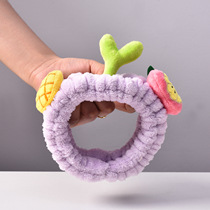New Korean cute cartoon pineapple bean sprouts grass Hairband Lady face wash makeup hair band fashion hair band