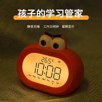 Alarm clock mute student bedside electronic luminous sound oversized cute cartoon dual-use childrens special timer
