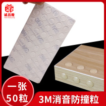 3M silicone Collision Avoidance grain Home Self-adhesive anti-slip door handle Anti-Crash Silencing Cushion Translucent Rubber Grain