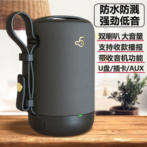 Wireless Bluetooth speaker hifi dual speakers high volume 3d surround card U disk portable outdoor riding portable mini small mobile phone audio small steel gun Overweight subwoofer payment broadcast