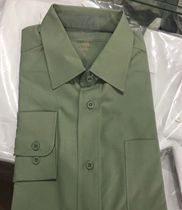 Full new land interior shirt long sleeve pine branch green shirt olive green men Business casual quick-drying shirt