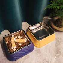 Dog Bowl Dog Eating Basin Cat Bowl Cat Food Basin Dog Basin Stainless Steel Anti-over Big Number Drink Doggy Bowl Pet Bowl supplies