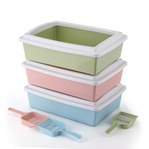 Decong cat litter basin anti-sand splashing large semi-enclosed cat toilet large delivery cat litter shovel cat