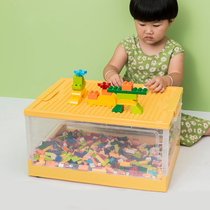Childrens toy storage box basket plastic Lego building blocks large particles sorting artifact transparent storage box