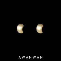Awan Wan cold wind brushed matte texture earrings 925 silver needle high-end earrings daily ear clips